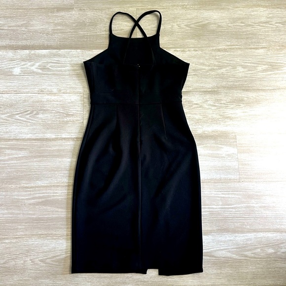 Bebe high neck noodle strap black dress in size 00 - Picture 2 of 2